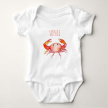 Girls Niedlich Simple Ocean Baby Crab