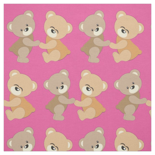 Girls Niedlich Teddy Bears Stoff (Muster)