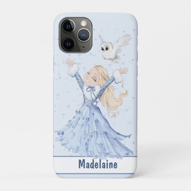 Girls Niedlich Winter Princess Case-Mate iPhone Hülle (Rückseite)