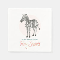 Girls Niedlich Zebra Safari Baby Shower