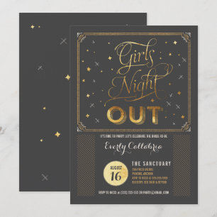 Girls Night Out Bachelor Party Einladung