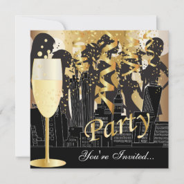 Girls Night Out Geburtstagsparty | Metallisches Go Einladung