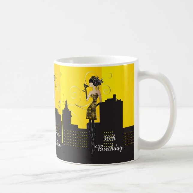 Girls Night Out - Gelb Kaffeetasse (Rechts)