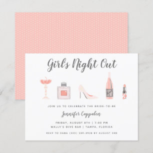 Girl's Night Out Junggeselinnen-Abschied Einladung