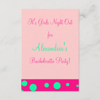 "Girls Night Out/Junggeselinnen-Abschied" Einladung