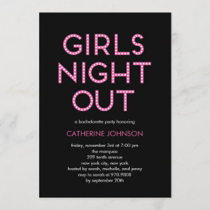 Girls Night Out Junggeselinnen-Abschied Einladunge Einladung