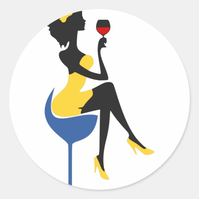 Girls Night Out Runder Aufkleber (Vorderseite)