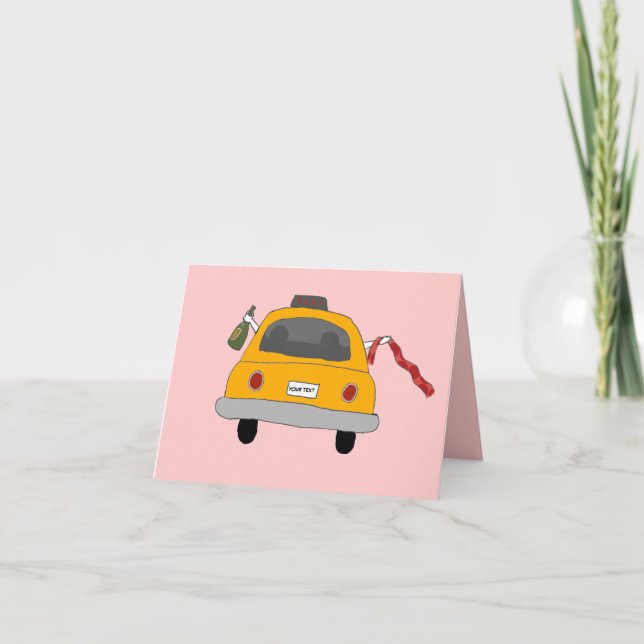 Girls' Night Out Taxi Note Card (Vorderseite)