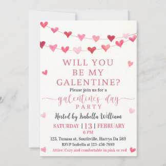 Girls Night Party - Will You Be My Galentine’s Day Einladung