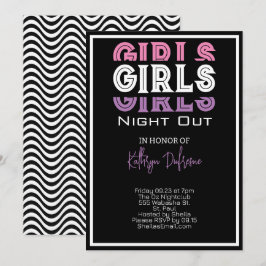 Girls Night Personalisiert Einladung