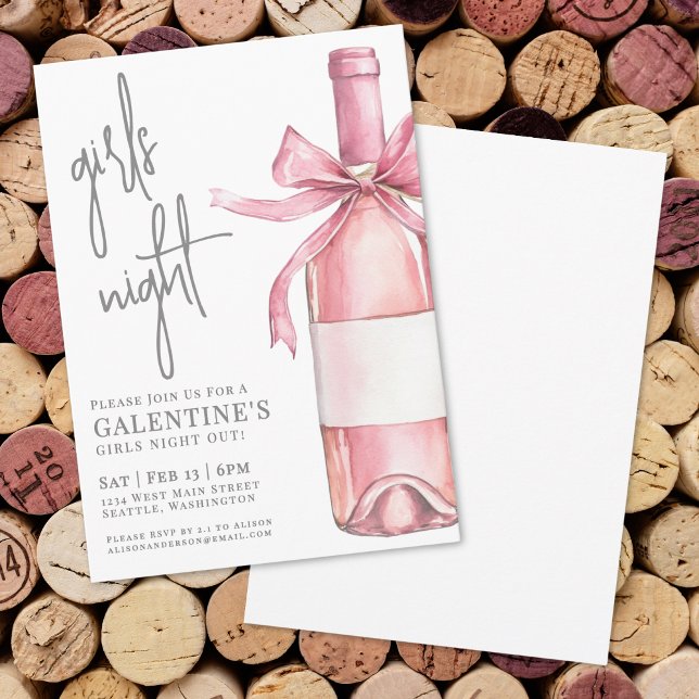 Girls Night Pink Galentine's Day Einladung (Von Creator hochgeladen)