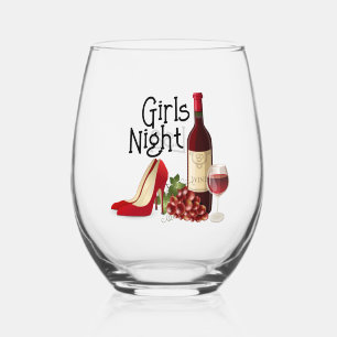 Girls Night Stemless Wine Glass Weinglas Ohne Stiel