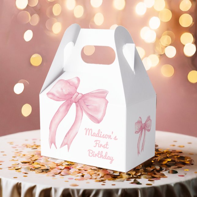 Girls nur Wanne sein eine rosa Bow Coquette Geburt Geschenkschachtel (Von Creator hochgeladen)