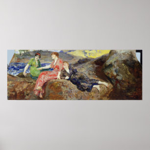 Girls on the Shore, c.1884-85 Poster