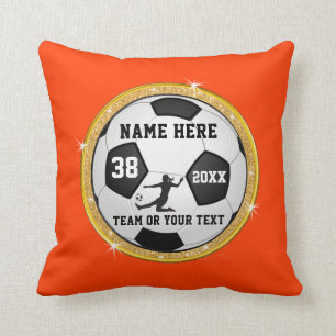 Girls Orange Soccer Geschenke für Senioren der Hig Kissen