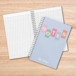 Girls Pastel Mit Monogramm, vollständige Namensnot Notizbuch