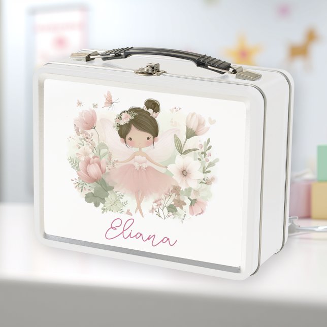 Girls Personalised Fairy Floral Lunch Box (Von Creator hochgeladen)
