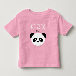 Girls Personalisiert Panda Kawaii Schwester Siblin Kleinkind T-shirt