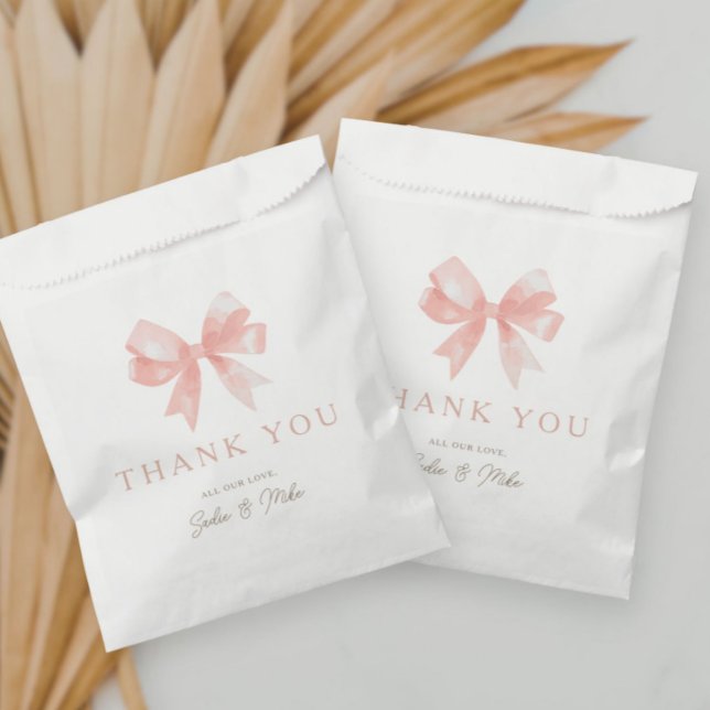 Girls' Pink Bow Feminine Coquette Babydusche Geschenktütchen (Von Creator hochgeladen)