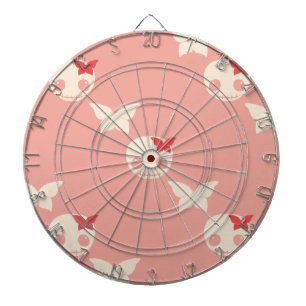 Girls Pink Cartoon Skull Butterfly Dartscheibe