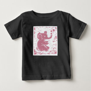 Girl's Pink Elephant Babyaparel Baby T-shirt