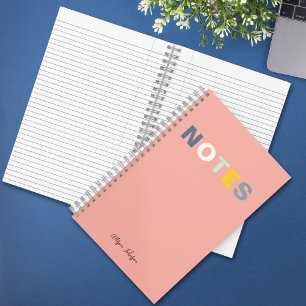 Girls Pink - Mit Monogramm Namensschilder Notizbuch