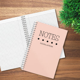 Girls Pink - Mit Monogramm Namensschilder Notizbuch