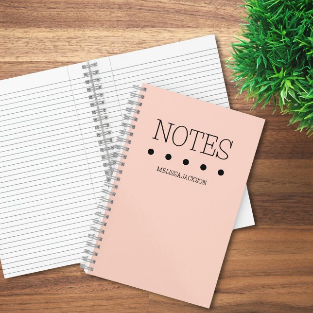 Girls Pink - Mit Monogramm Namensschilder Notizbuch (Von Creator hochgeladen)