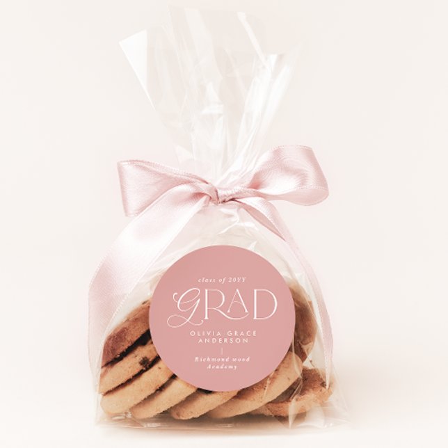 Girls pink Multi-Foto Moderne Runder Aufkleber (Von Creator hochgeladen)