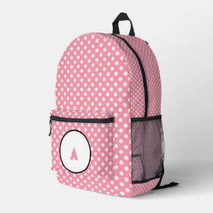 Girls Pink Polka dots Bedruckter Rucksack
