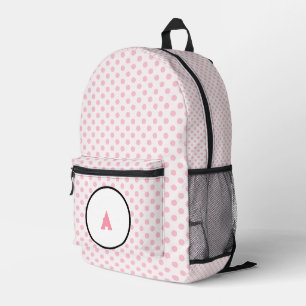 Girls Pink Polka dots Bedruckter Rucksack