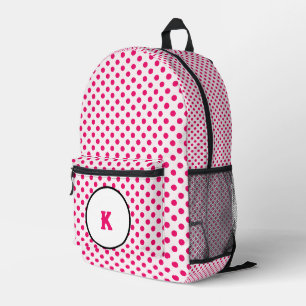 Girls Pink Polka dots Bedruckter Rucksack
