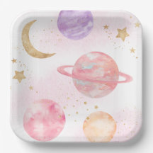 Girl's Pink Space Party Teller