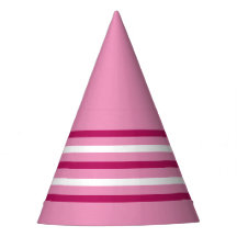 Girl's Pink Stripe Party Hat