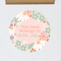 Girls Pink Wildblume Daisy School Buchzeichen