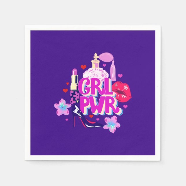 Girls-Power Serviette (Vorderseite)