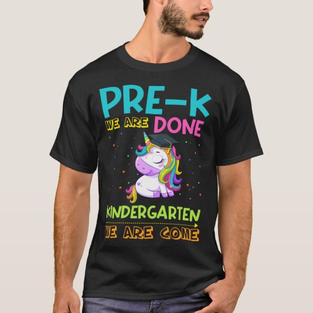 Girls Pre-K Graduation Magical Unicorn T-Shirt (Vorderseite)