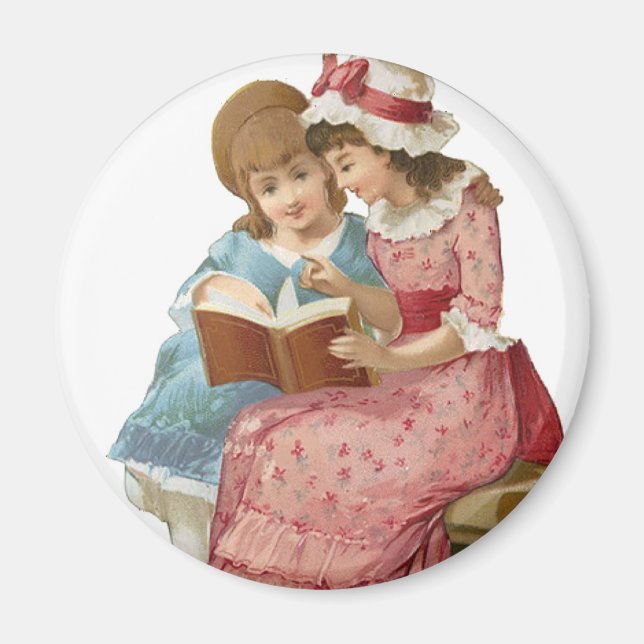 Girls Reading Magnet (Vorne)