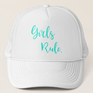 Girls Regel Inspirationsgrüner Text Weiß Truckerkappe