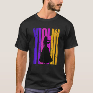 Girls Retro Violin Geburtstag Violinist Orchestra T-Shirt