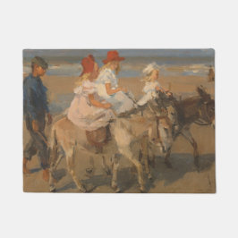 Girls Riding Donkeys am Strand (Isaac Israels) Fußmatte