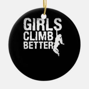 Girls Rock Climbings for Kids Wanderberg Keramik Ornament