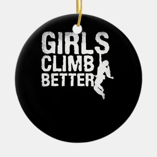 Girls Rock Climbings for Kids Wanderberg Keramik Ornament (Vorne)