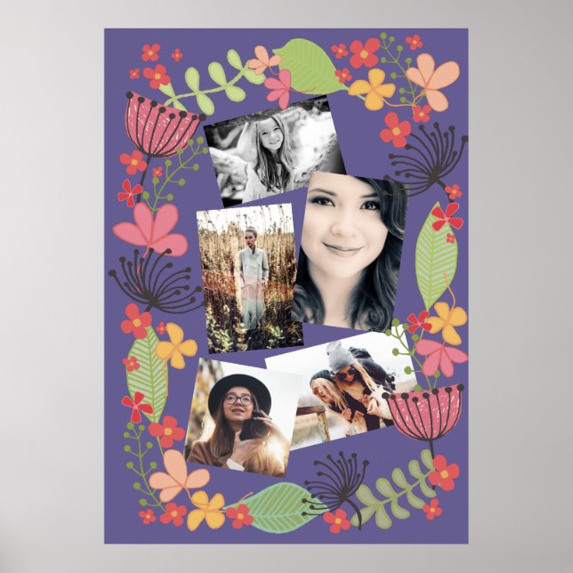 Girls Room Friends Erinnerungen FotoCollage Poster (Vorne)