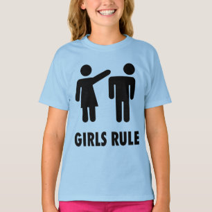 GIRLS RULE lustige Girls Kinder T - Shirt