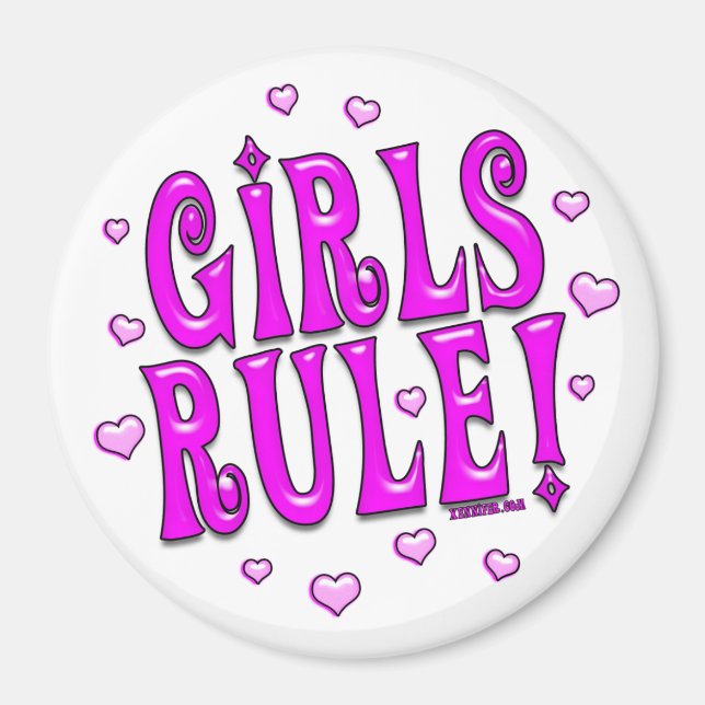 Girls Rule! Magnet (Vorne)