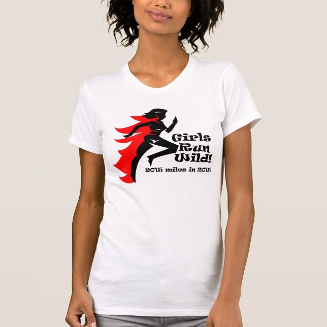 Girls Run Wild V-Nacken-Tech-Shirt T-Shirt (Vorderseite)