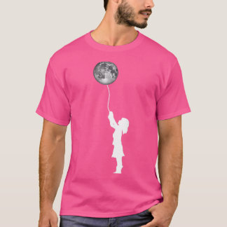 Girls Science to Moon Space Ballon 895 T-Shirt