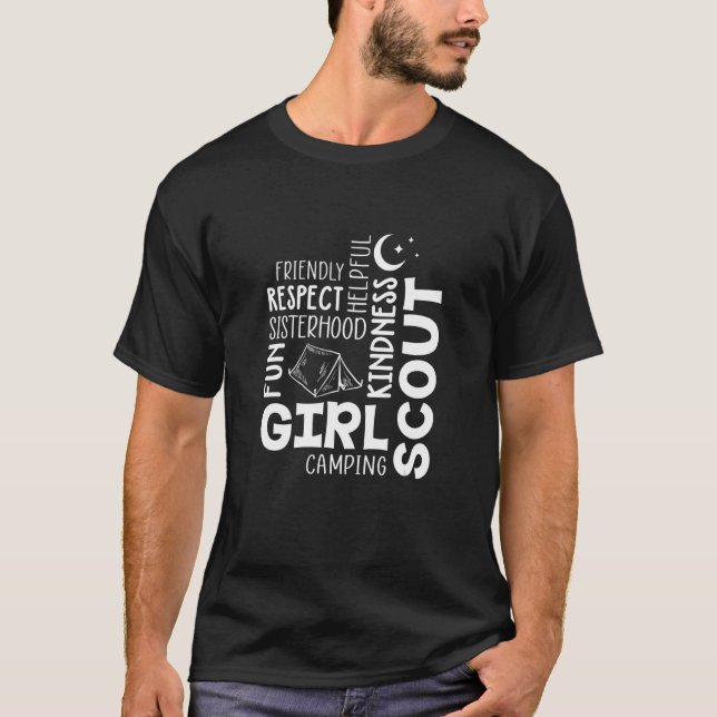 Girls Scout Camping Adventure Scout Truppe Cookie  T-Shirt (Vorderseite)
