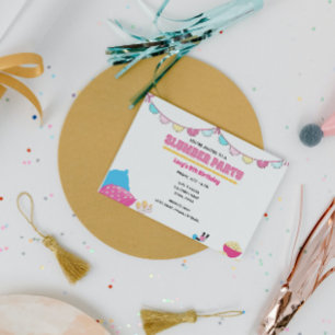 Girls Sleepover Einladung